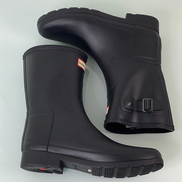 Hunter Original Refined Short Rain boots black size 9 EUC - Picture 13 of 16